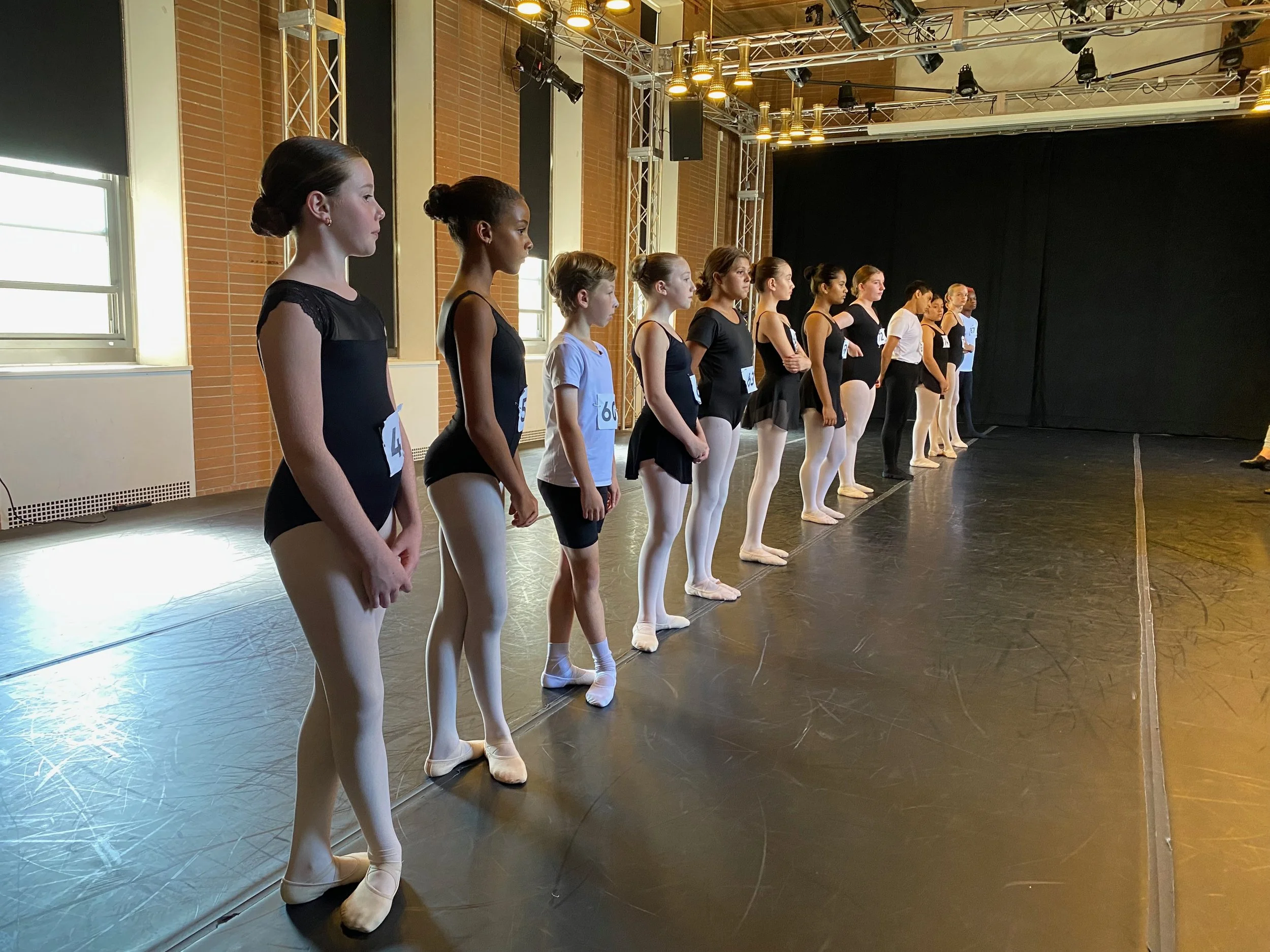 Young WBC dancers together in the studio during auditions